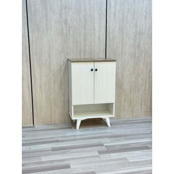 دولاب جزامة خشب مقلم للأحذية  لون ابيض