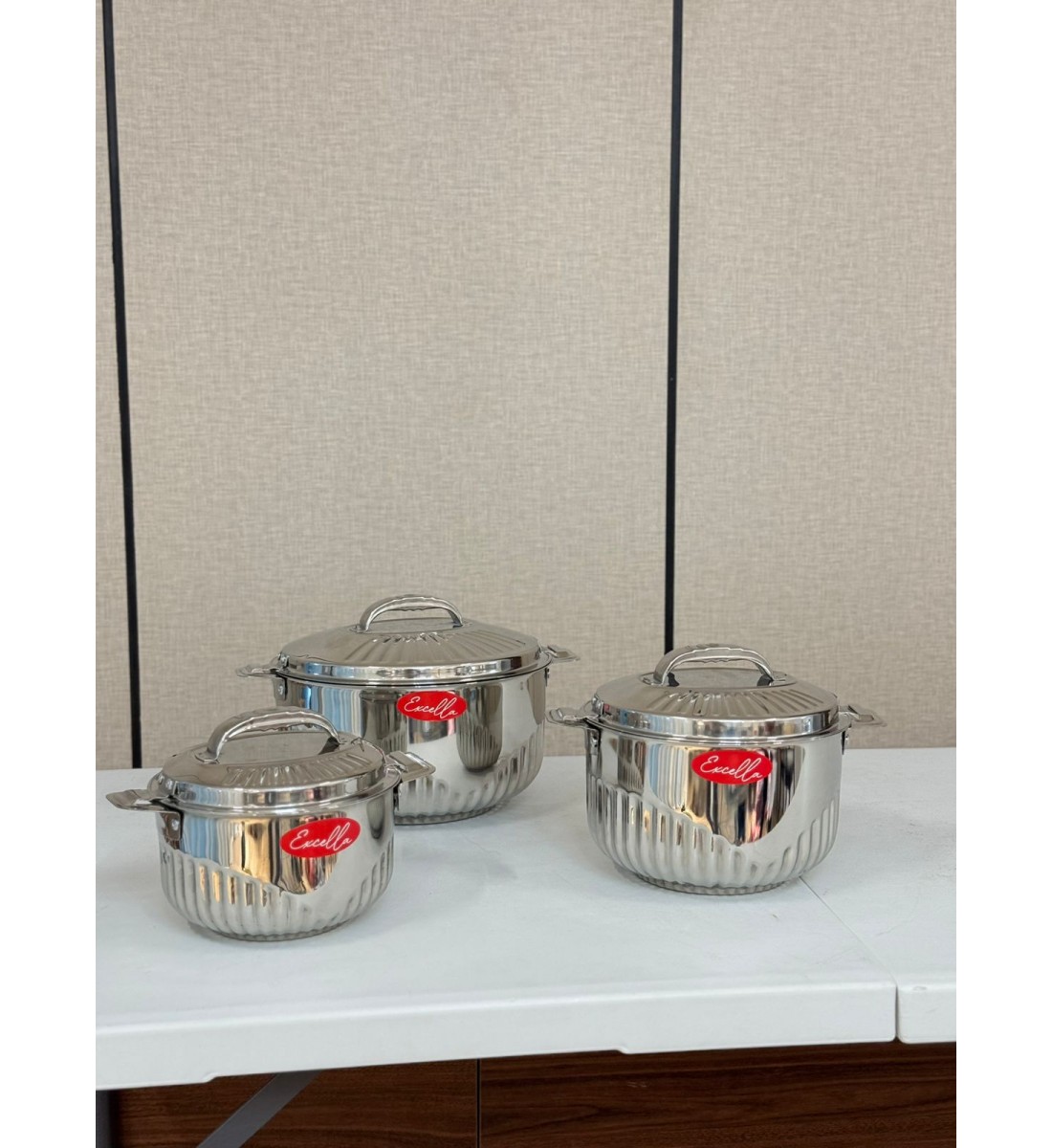 طقم حافظات طعام استيل متعدد الاستخدام 3 قطع 