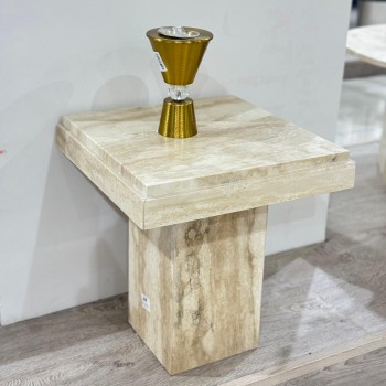 طاولة تقديم رخام ترفنتينوا 42×42×46سم 