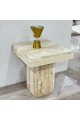 طاولة تقديم رخام ترفنتينوا 42×42×46سم طاولة تقديم رخام ترفنتينوا 42×42×46سم