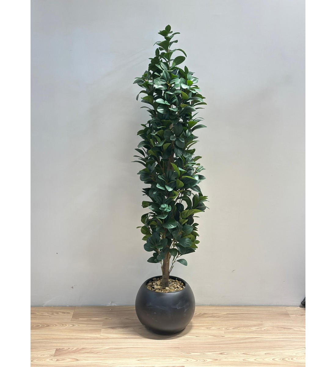 نبتة زينة صناعية بلمسة طبيعية بمركن اسود 160سم 