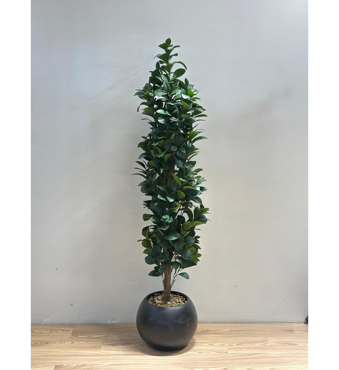 نبتة زينة صناعية بلمسة طبيعية بمركن اسود 160سم 