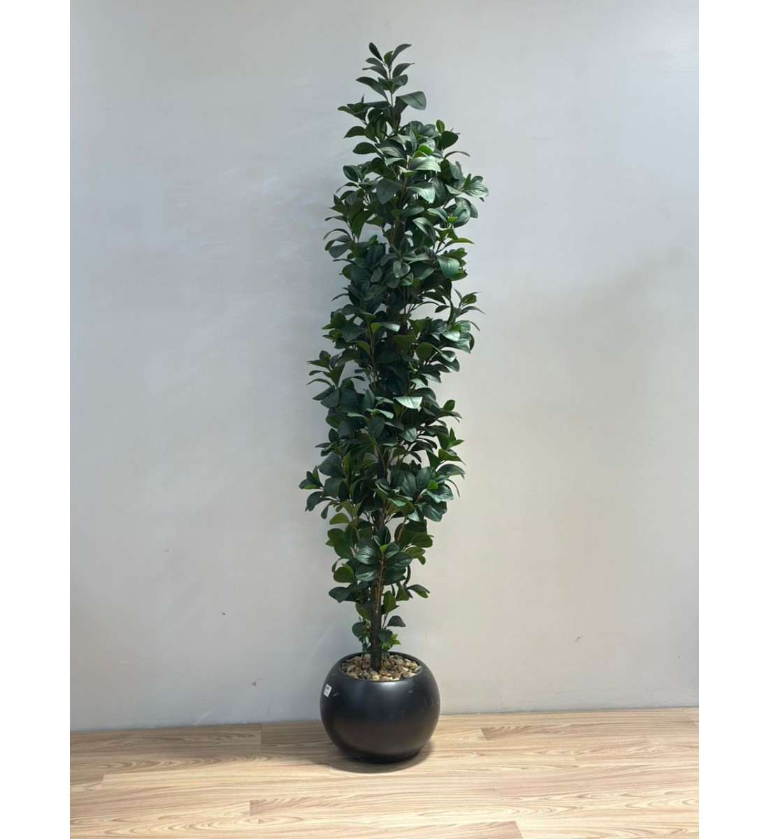 نبتة زينة صناعية بلمسة طبيعية بمركن اسود 190سم 