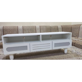 طاولة بلازما خشب لون ابيض  160×39×37سم 