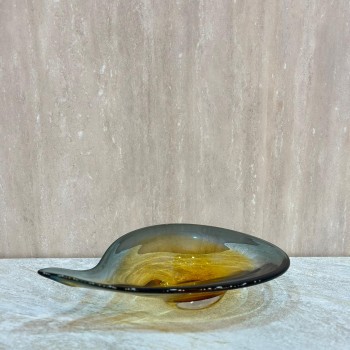 صحن تقديم زجاج مودرن بتصميم كلاسيك40×26×8سم 