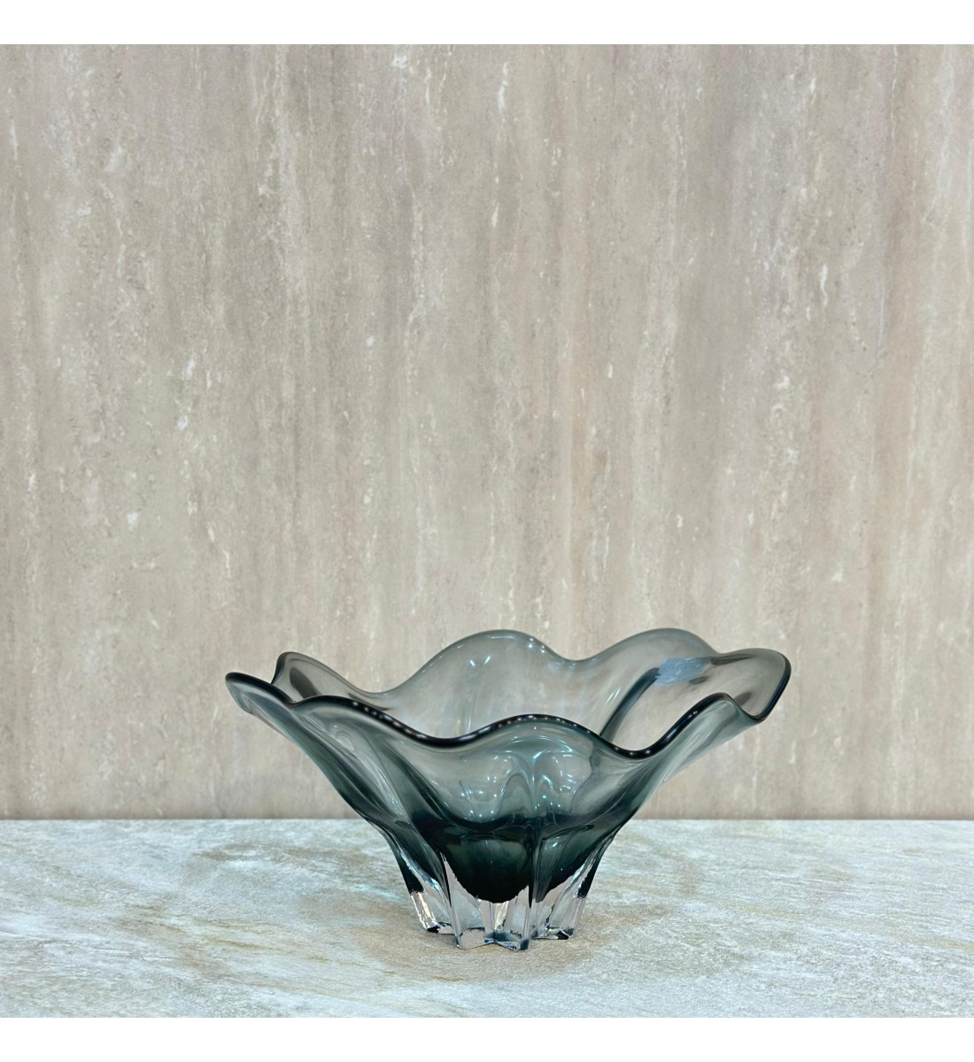 صحن تقديم زجاج مودرن بتصميم كلاسيك37×15×30سم 