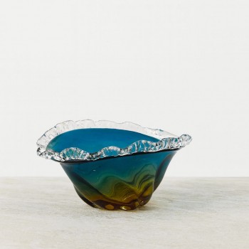 صحن تقديم زجاج مودرن بتصميم كلاسيك26×33×16سم 