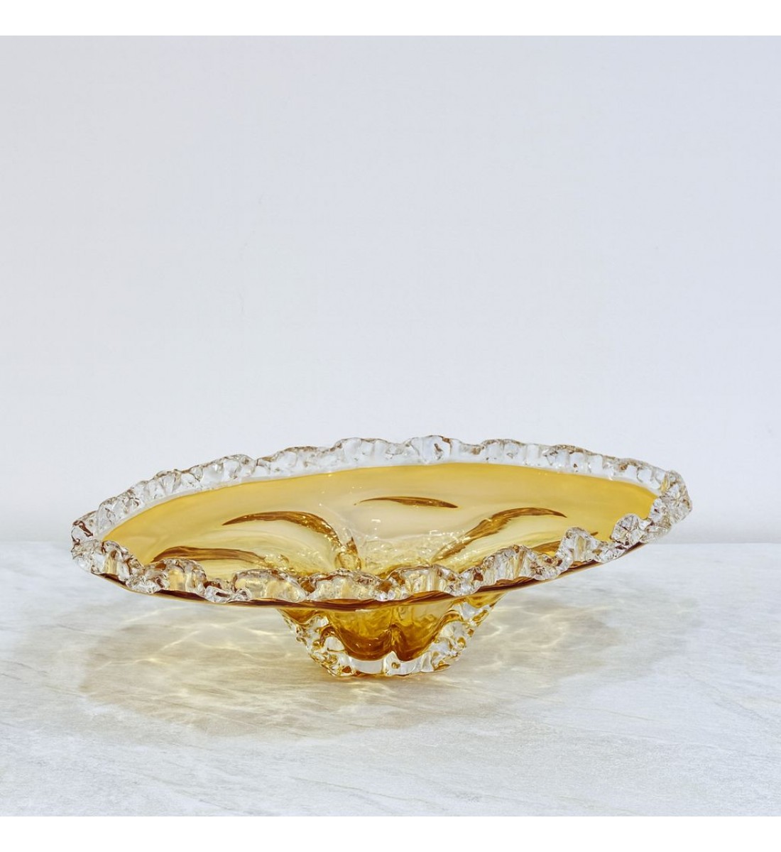 صحن تقديم زجاج مودرن بتصميم كلاسيك44×30×12سم صحن تقديم زجاج مودرن بتصميم كلاسيك44×30×12سم