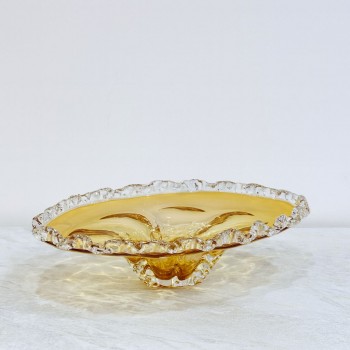 صحن تقديم زجاج مودرن بتصميم كلاسيك44×30×12سم