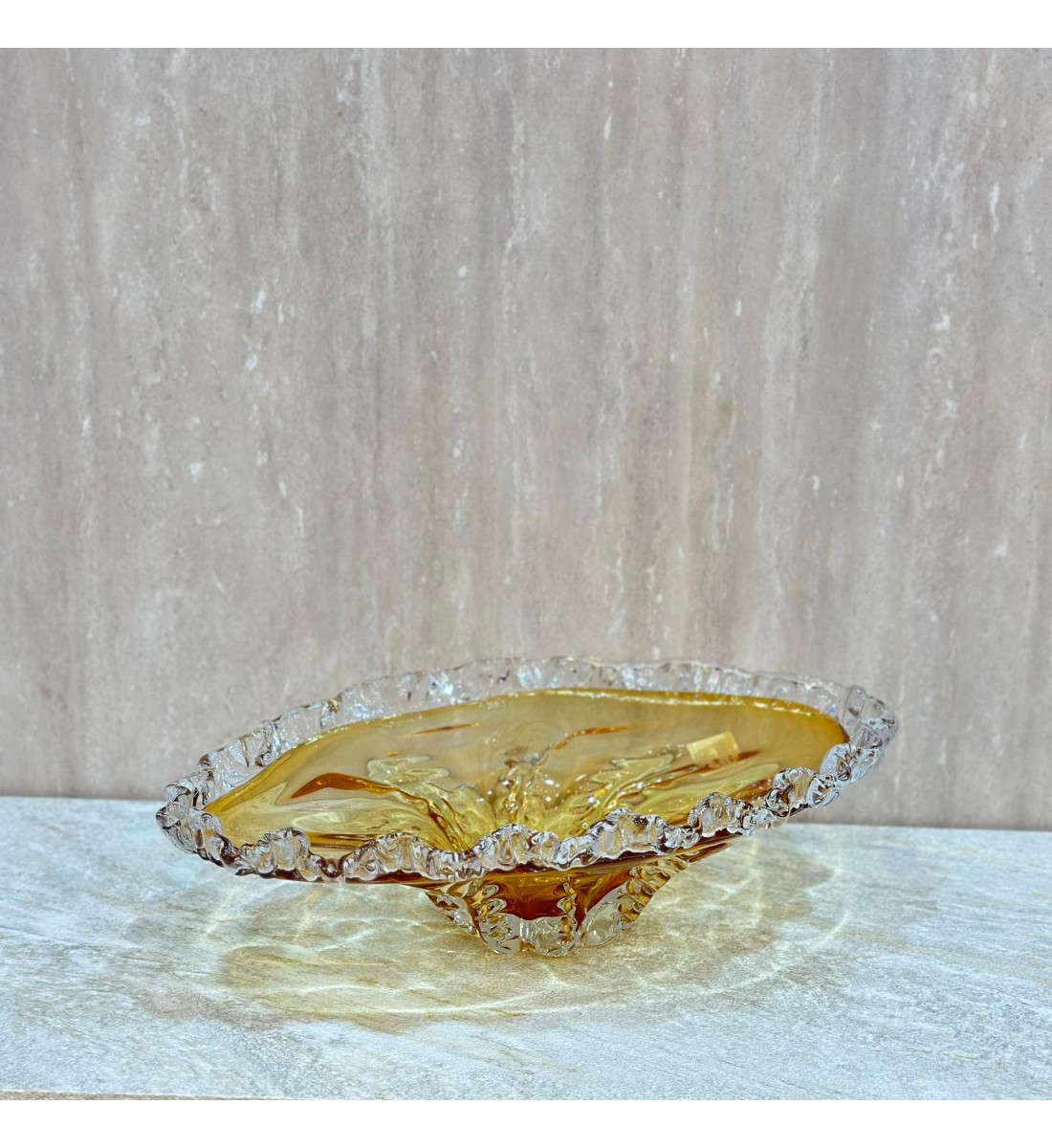 صحن تقديم زجاج مودرن بتصميم كلاسيك44×30×12سم صحن تقديم زجاج مودرن بتصميم كلاسيك44×30×12سم