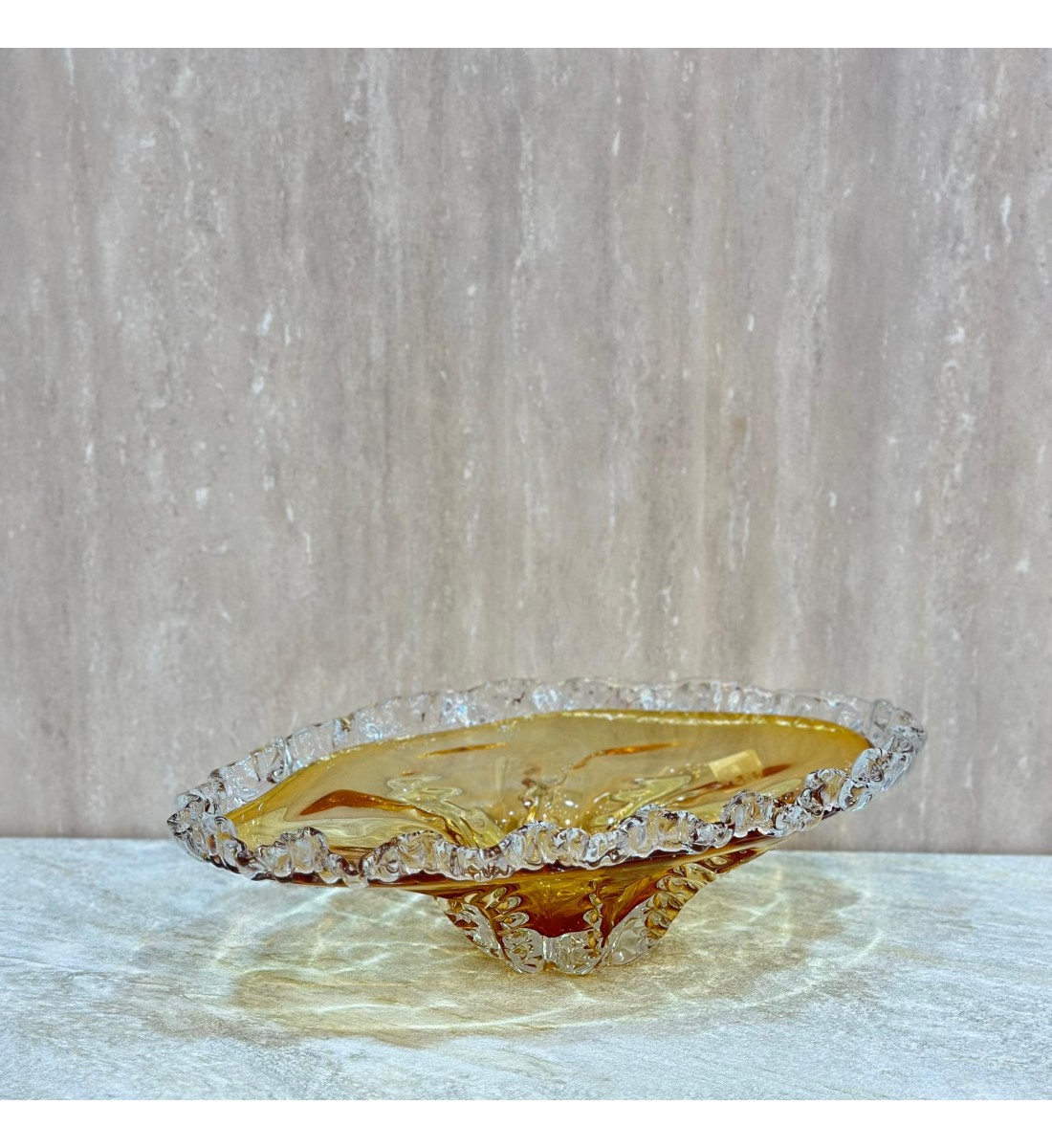 صحن تقديم زجاج مودرن بتصميم كلاسيك44×30×12سم صحن تقديم زجاج مودرن بتصميم كلاسيك44×30×12سم