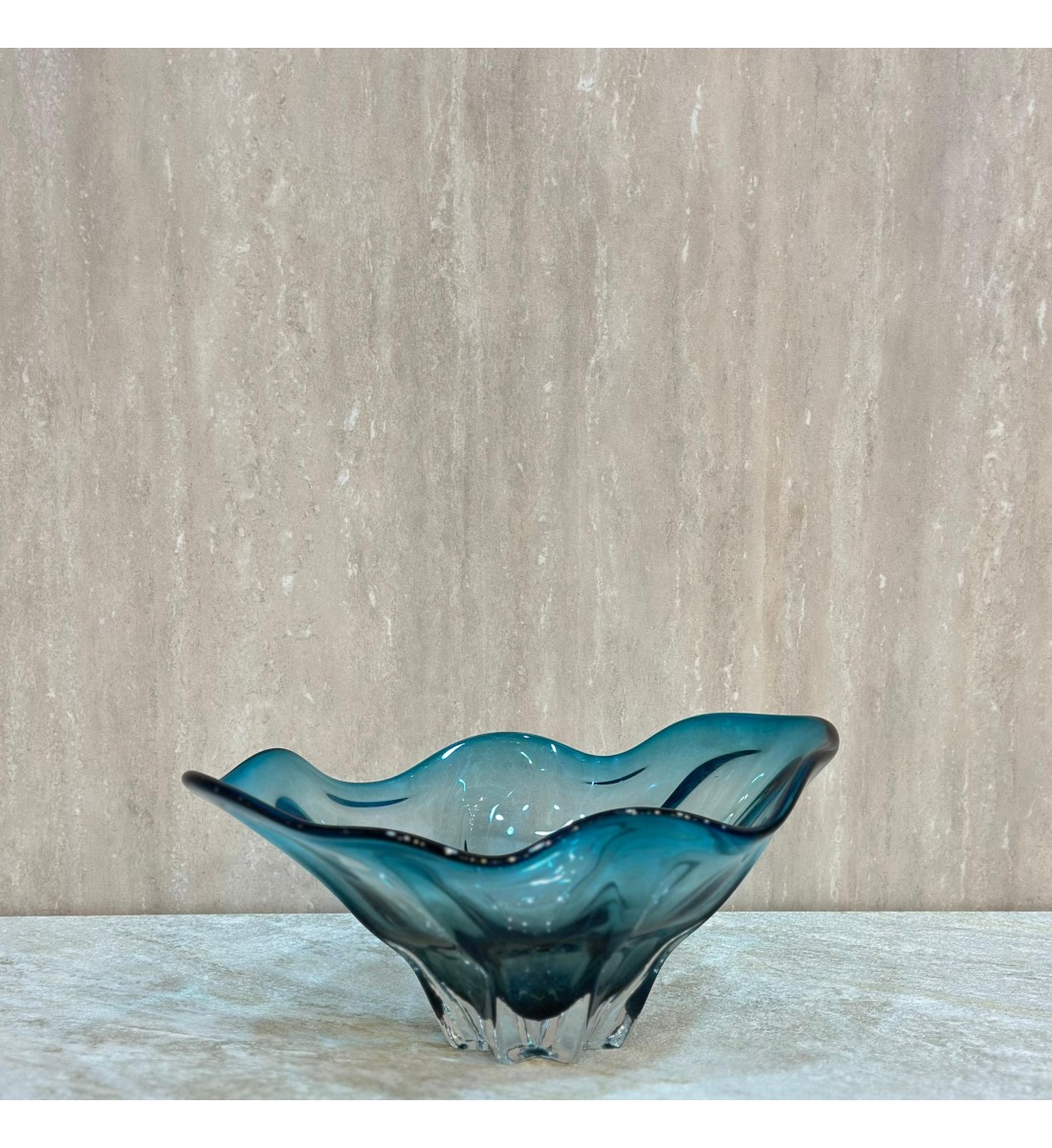 صحن تقديم زجاج مودرن بتصميم كلاسيك 38×26××17سم 