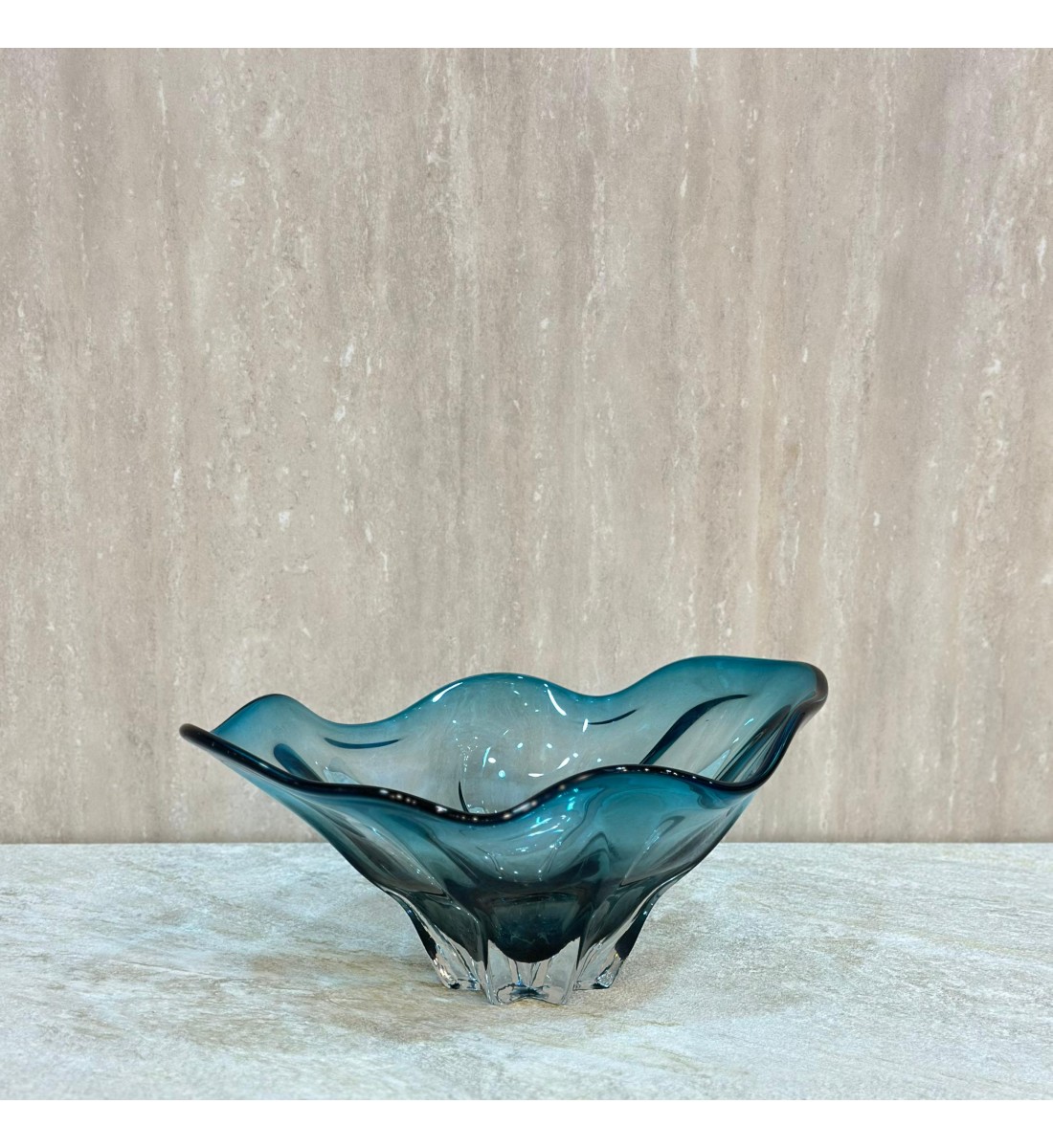 صحن تقديم زجاج مودرن بتصميم كلاسيك 38×26××17سم 