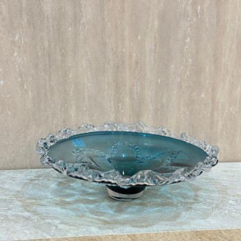 صحن تقديم زجاج مودرن بتصميم كلاسيك 38×38×11سم 