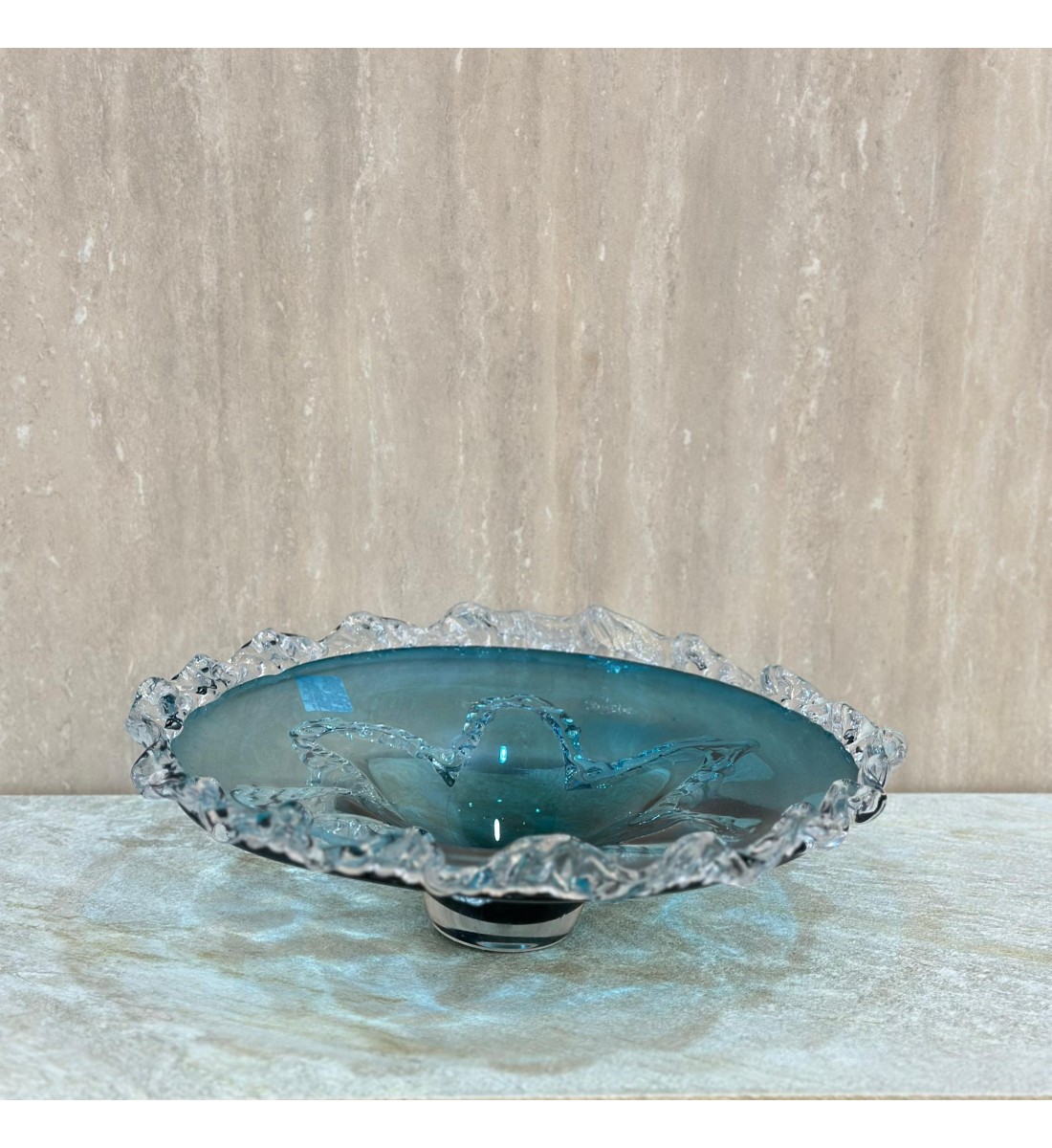 صحن تقديم زجاج مودرن بتصميم كلاسيك 38×38×11سم صحن تقديم زجاج مودرن بتصميم كلاسيك 38×38×11سم