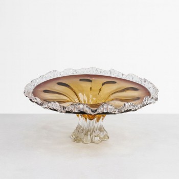 صحن تقديم زجاج مودرن بتصميم كلاسيك 38×38×19سم 