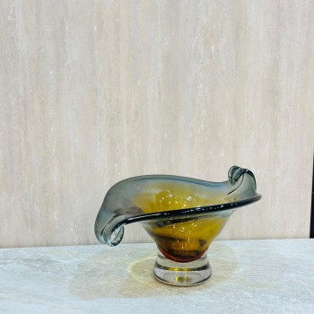 صحن تقديم زجاج مودرن بتصميم كلاسيك35×25×16سم 