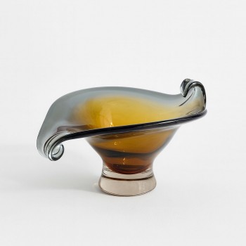 صحن تقديم زجاج مودرن بتصميم كلاسيك35×25×16سم 