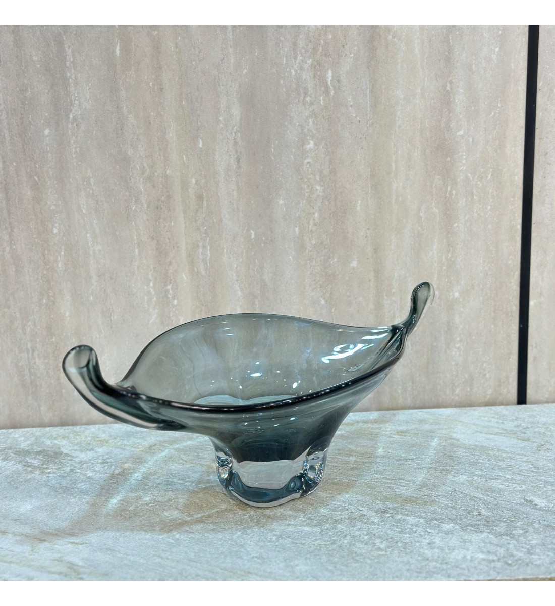 صحن تقديم زجاج مودرن بتصميم كلاسيك 36×23×15سم