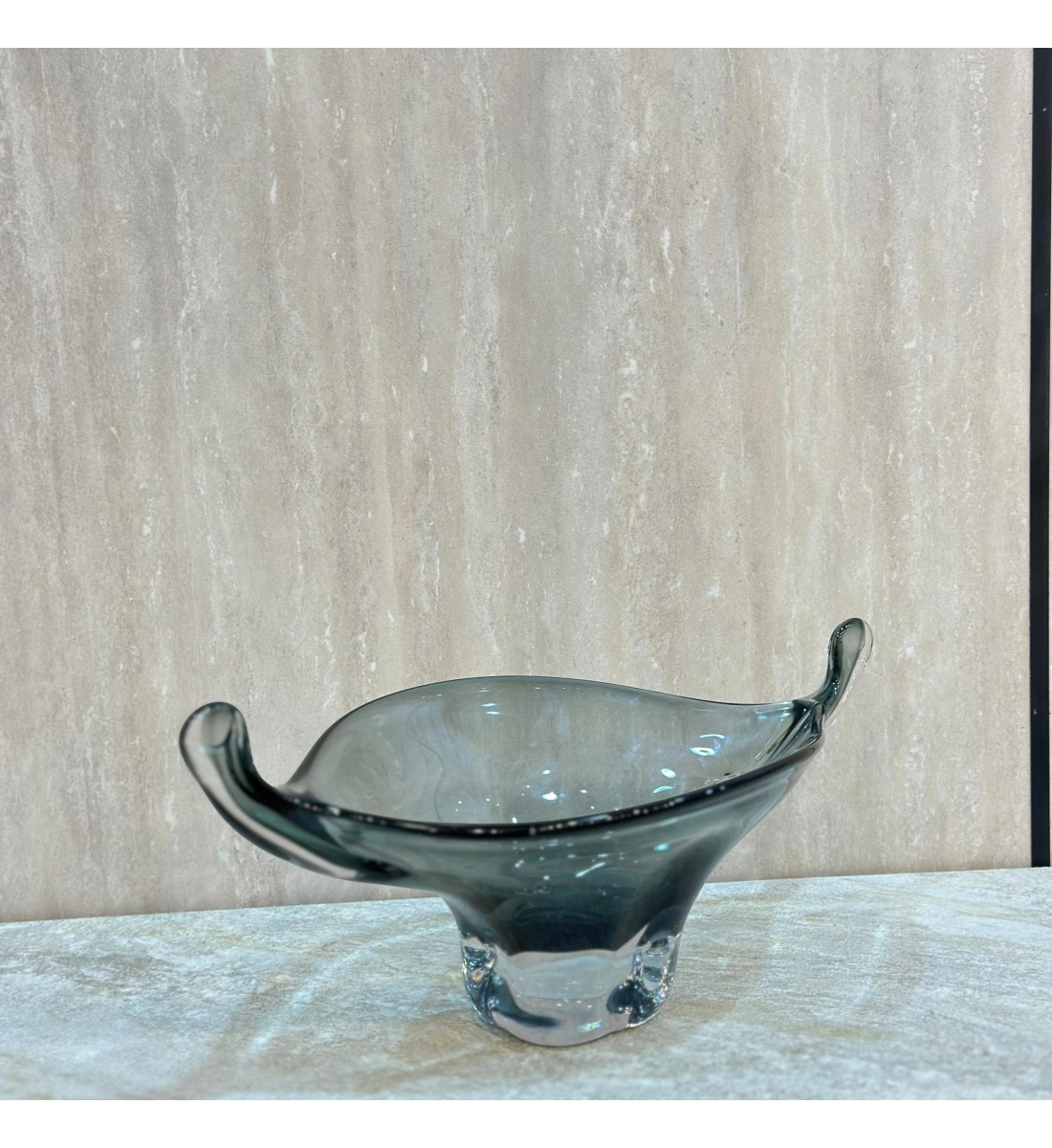 صحن تقديم زجاج مودرن بتصميم كلاسيك 36×23×15سم