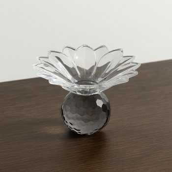 استاند - صحن تقديم بقاعدة - ضيافة كلاسيكي فاخر كرستال بقاعدة ــ 11×19×19سم 