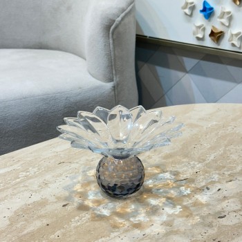 استاند - صحن تقديم بقاعدة - ضيافة كلاسيكي فاخر كرستال بقاعدة ــ 11×19×19سم 