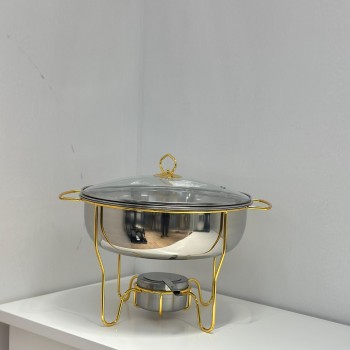 سخان طعام من الستانلس ستيل هندي غطاء زجاج 4لتر 