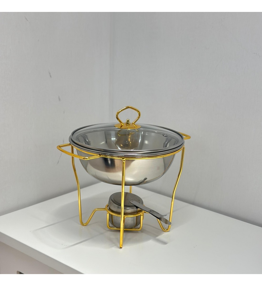 سخان طعام من الستانلس ستيل هندي غطاء زجاج 1لتر سخان طعام من الستانلس ستيل هندي غطاء زجاج 1لتر