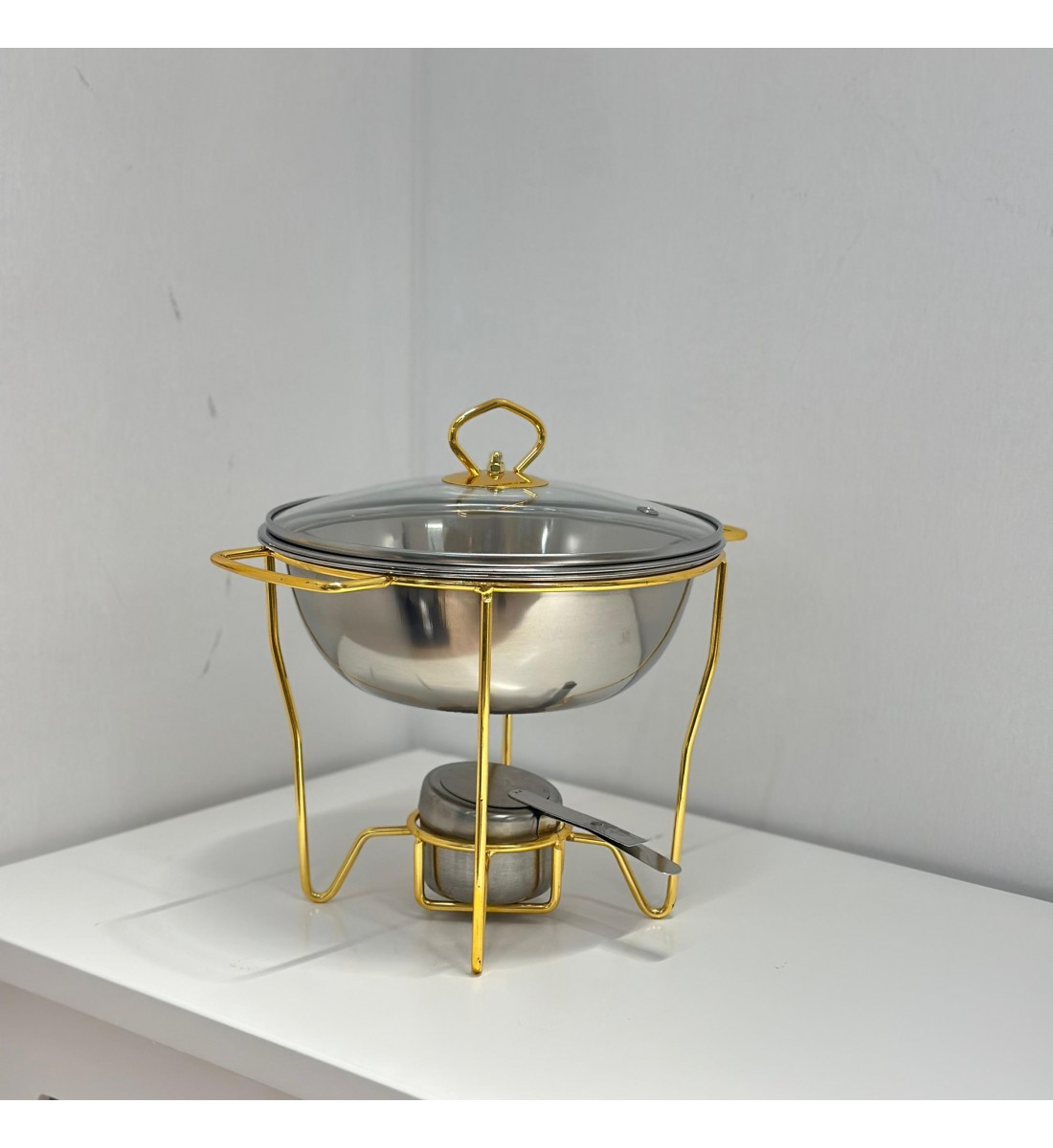 سخان طعام من الستانلس ستيل هندي غطاء زجاج 1لتر سخان طعام من الستانلس ستيل هندي غطاء زجاج 1لتر