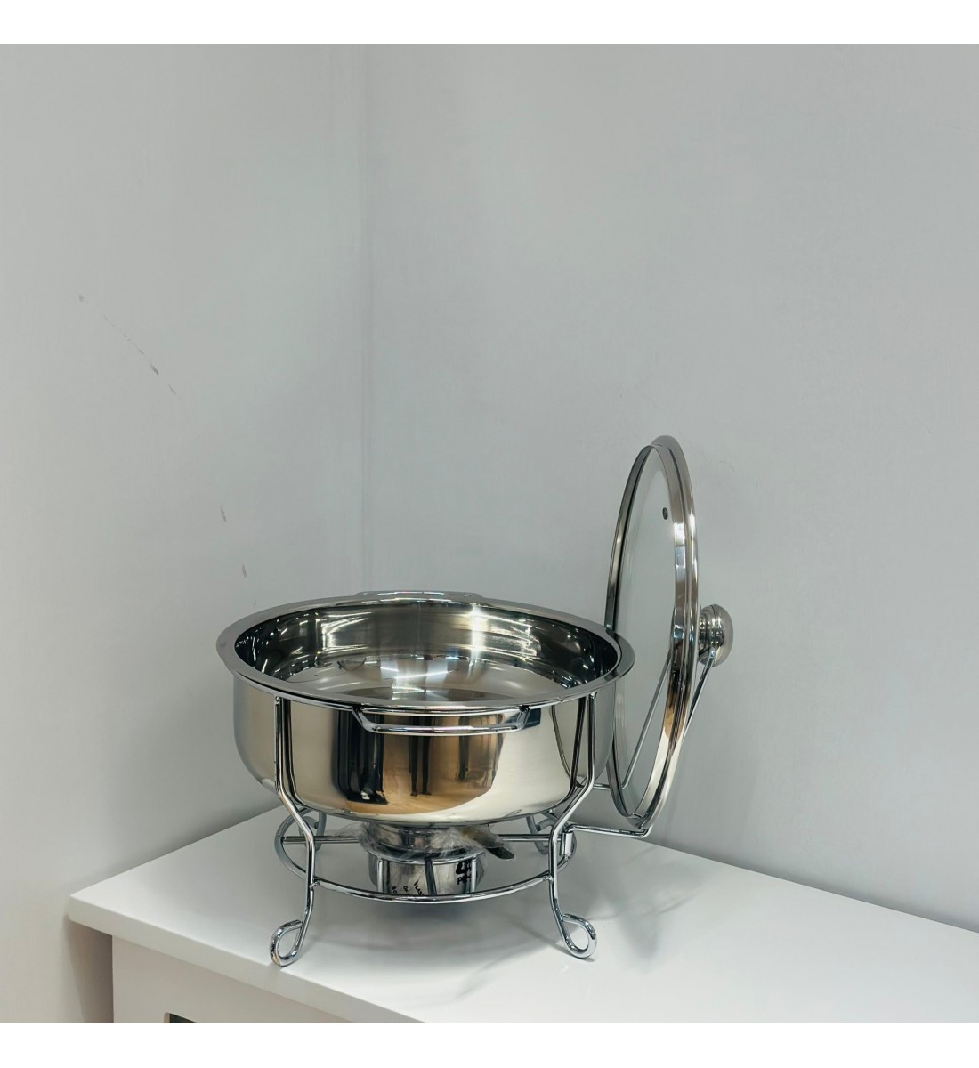 سخان طعام من الستانلس ستيل هندي غطاء زجاج 3.5لتر سخان طعام من الستانلس ستيل هندي غطاء زجاج 3.5لتر