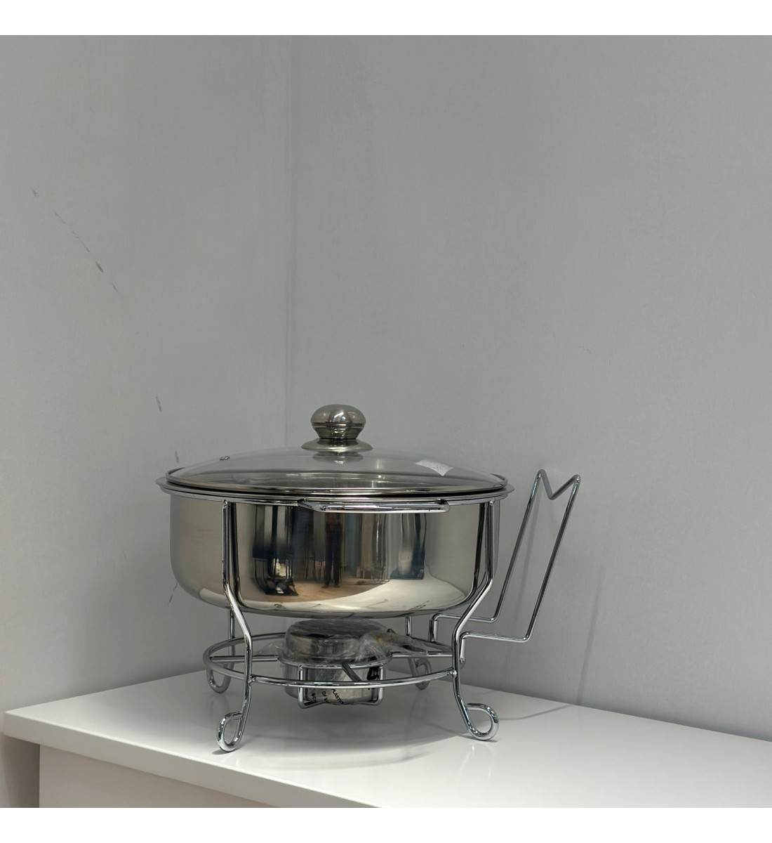 سخان طعام من الستانلس ستيل هندي غطاء زجاج 3.5لتر سخان طعام من الستانلس ستيل هندي غطاء زجاج 3.5لتر