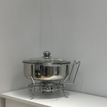 سخان طعام من الستانلس ستيل هندي غطاء زجاج 3.5لتر 