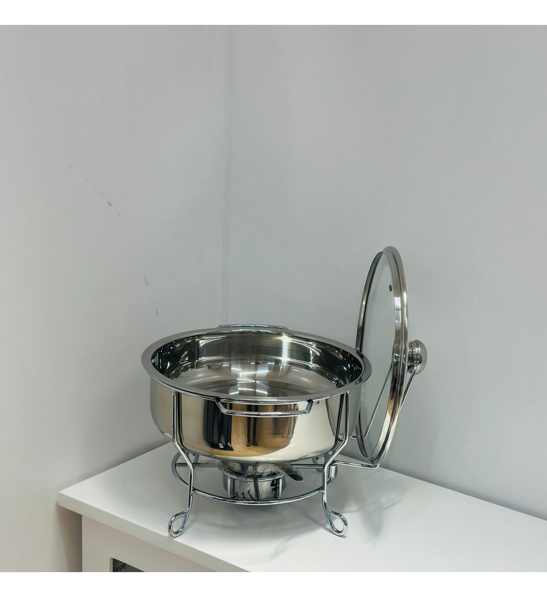 سخان طعام من الستانلس ستيل هندي غطاء زجاج 3.5لتر سخان طعام من الستانلس ستيل هندي غطاء زجاج 3.5لتر