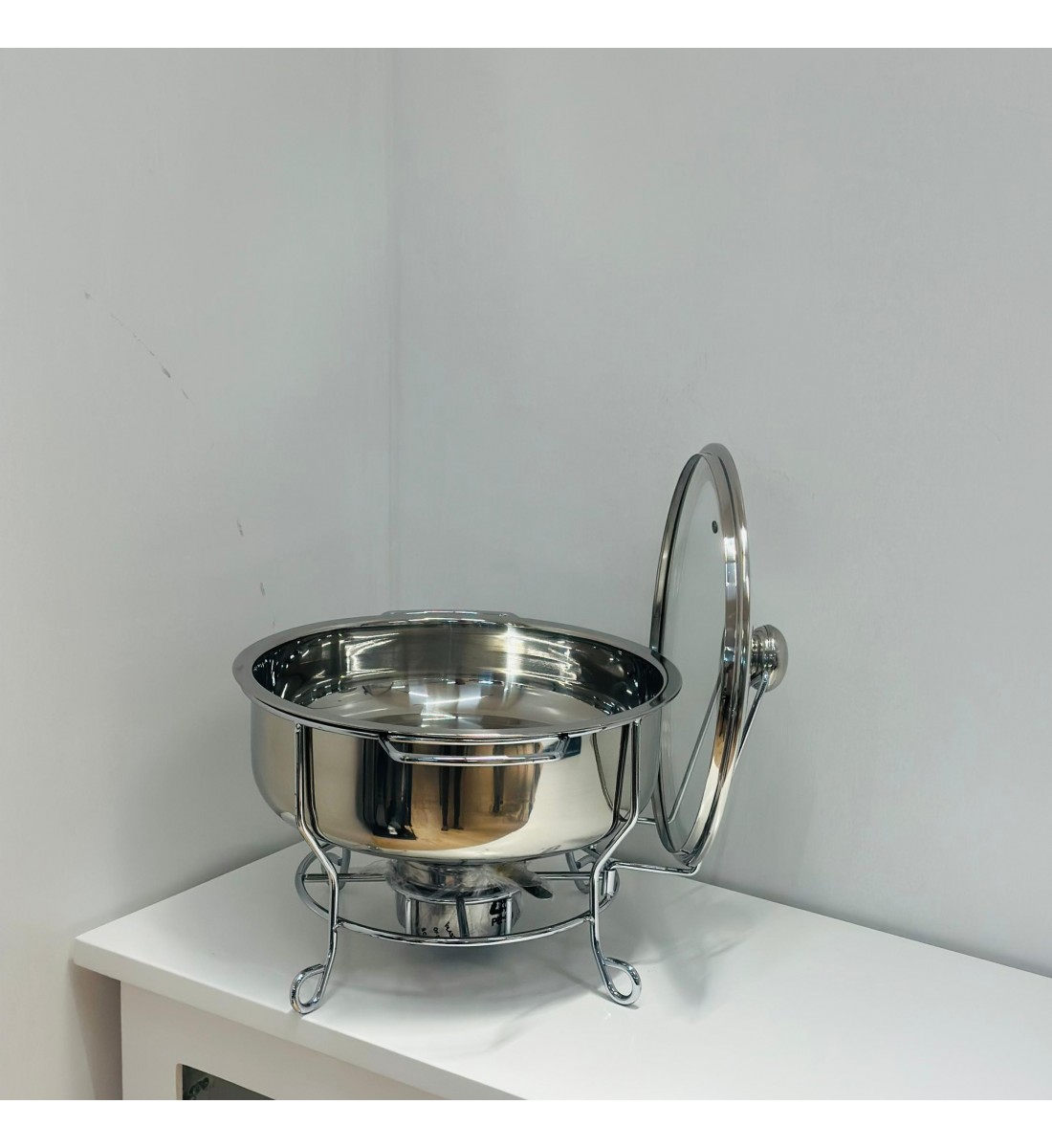 سخان طعام من الستانلس ستيل هندي غطاء زجاج 4لتر سخان طعام من الستانلس ستيل هندي غطاء زجاج 4لتر