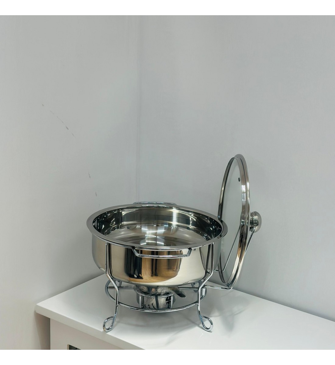 سخان طعام من الستانلس ستيل هندي غطاء زجاج 4لتر سخان طعام من الستانلس ستيل هندي غطاء زجاج 4لتر