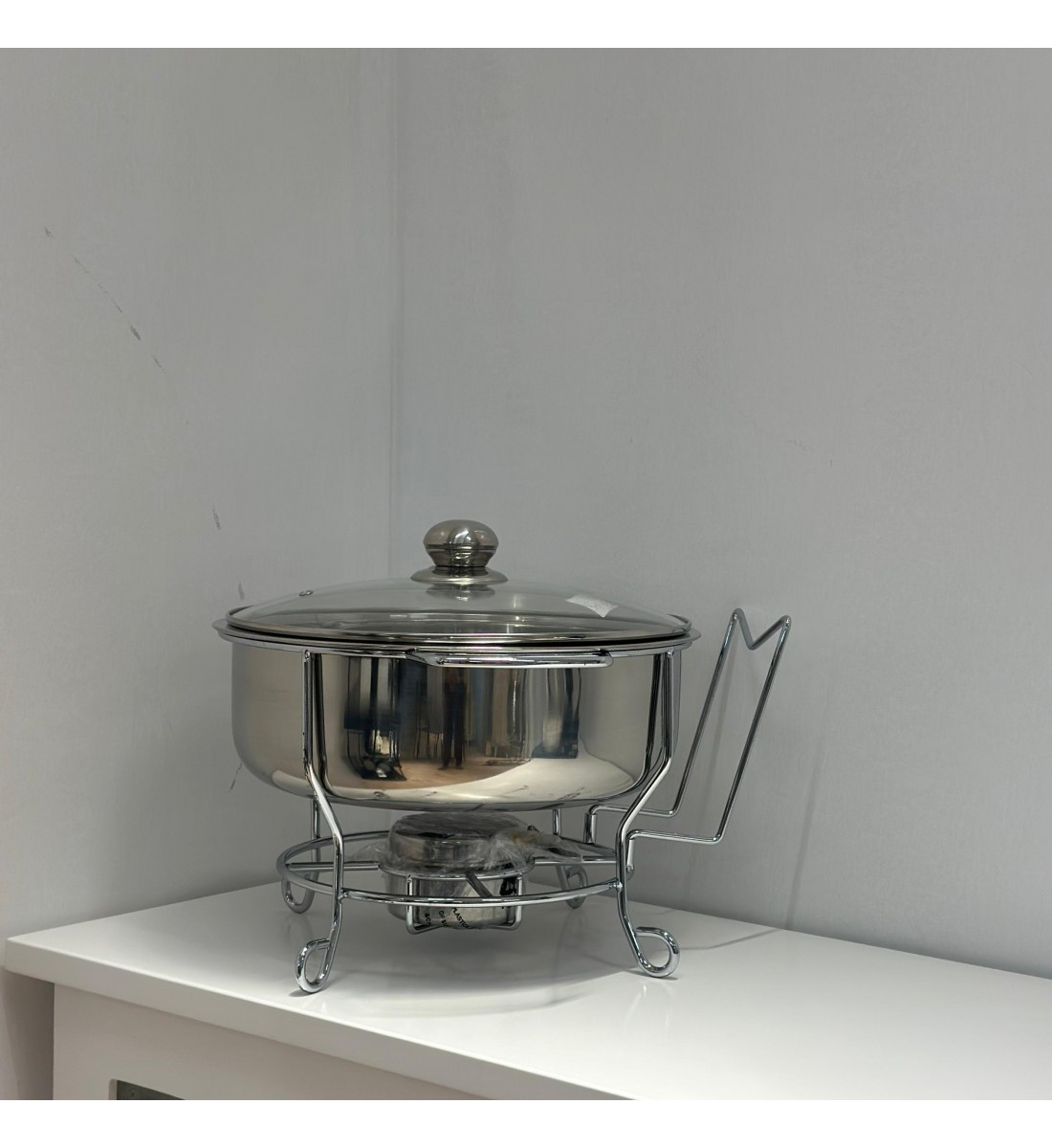 سخان طعام من الستانلس ستيل هندي غطاء زجاج 4لتر سخان طعام من الستانلس ستيل هندي غطاء زجاج 4لتر