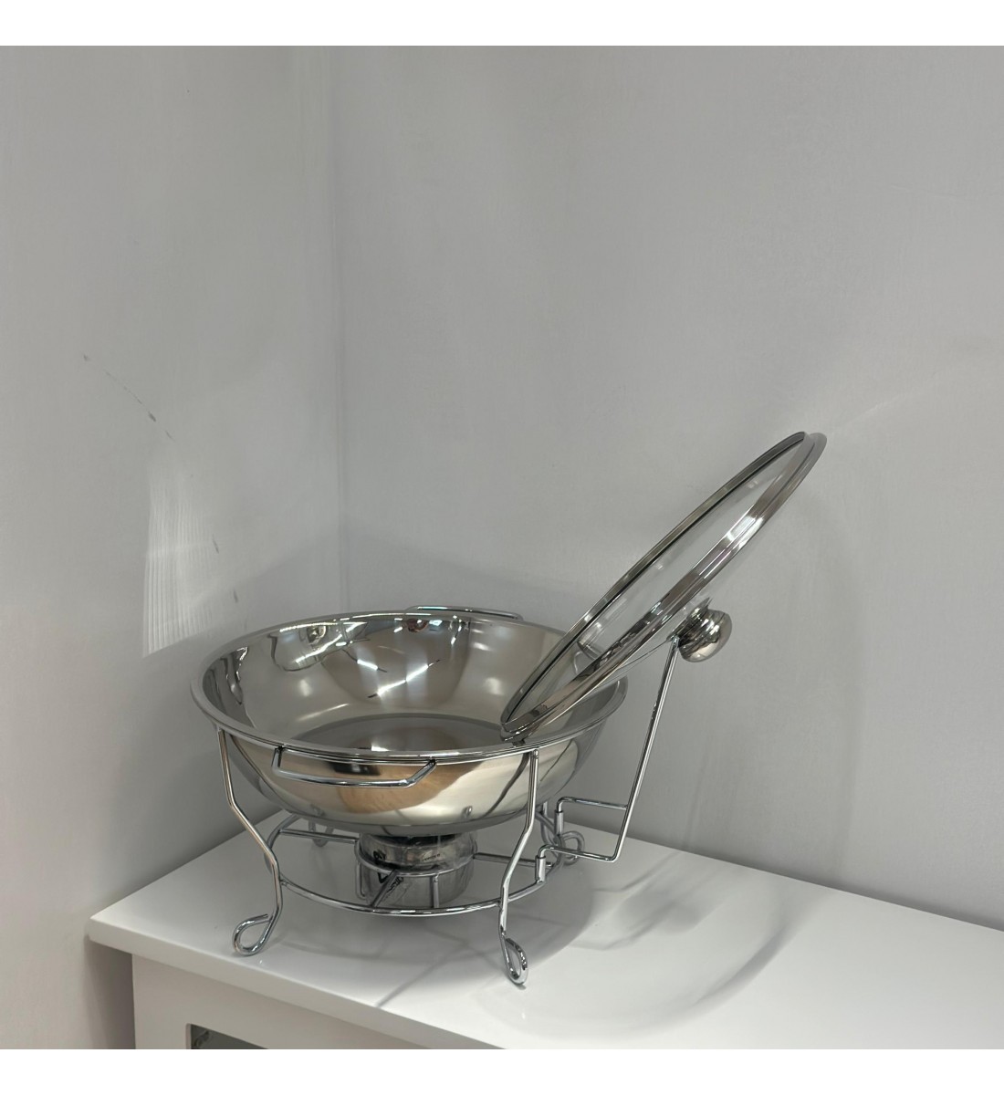 سخان طعام من الستانلس ستيل هندي غطاء زجاج 4لتر سخان طعام من الستانلس ستيل هندي غطاء زجاج 4لتر