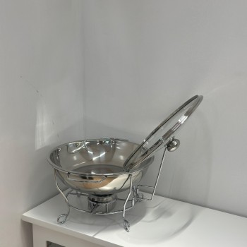 سخان طعام من الستانلس ستيل هندي غطاء زجاج 4لتر 