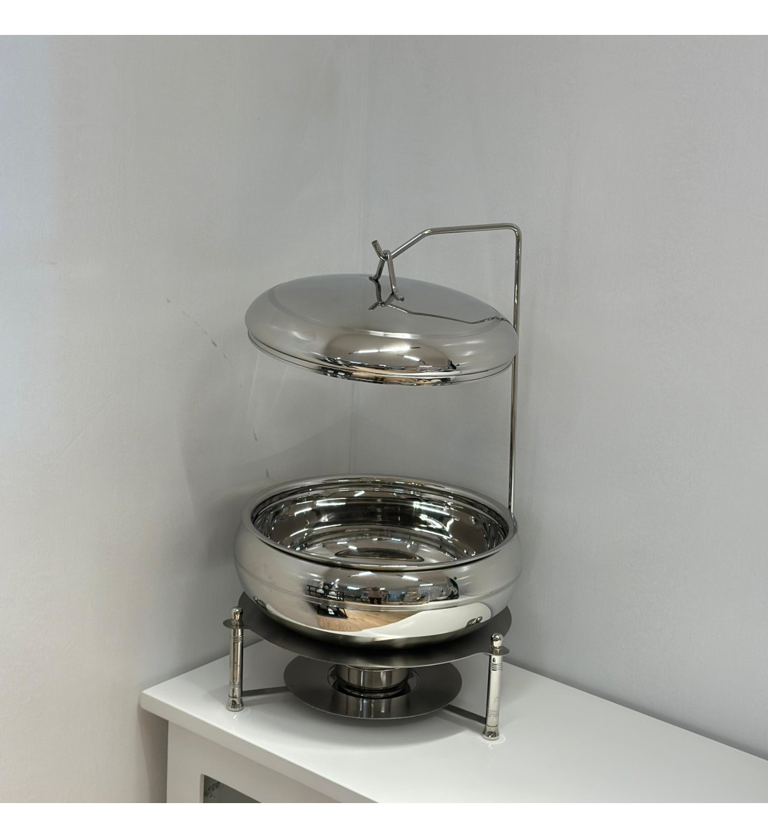 سخان طعام من الستانلس ستيل هندي غطاء استيل –8لتر    