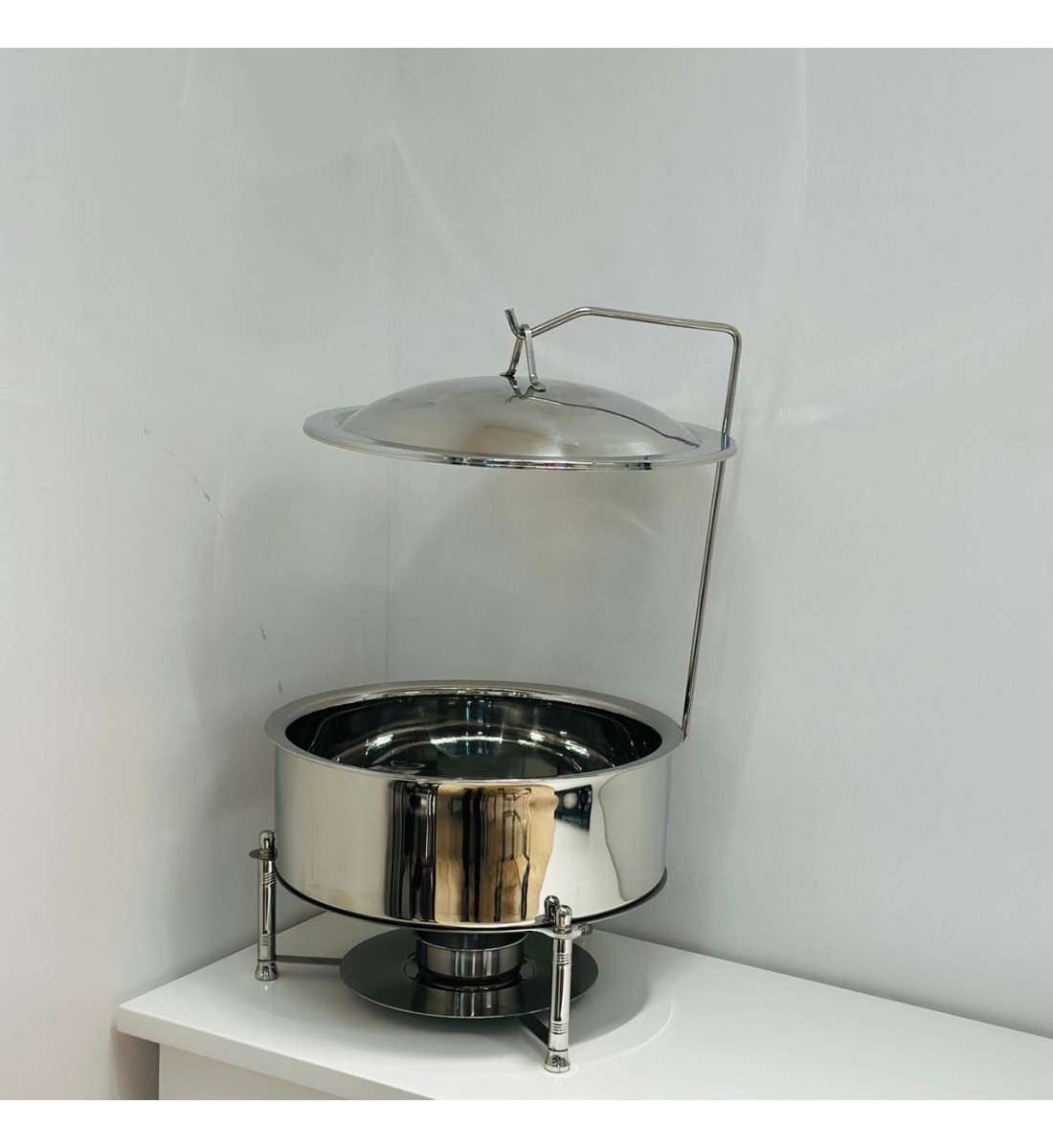 سخان طعام من الستانلس ستيل هندي غطاء استيل –6لتر    