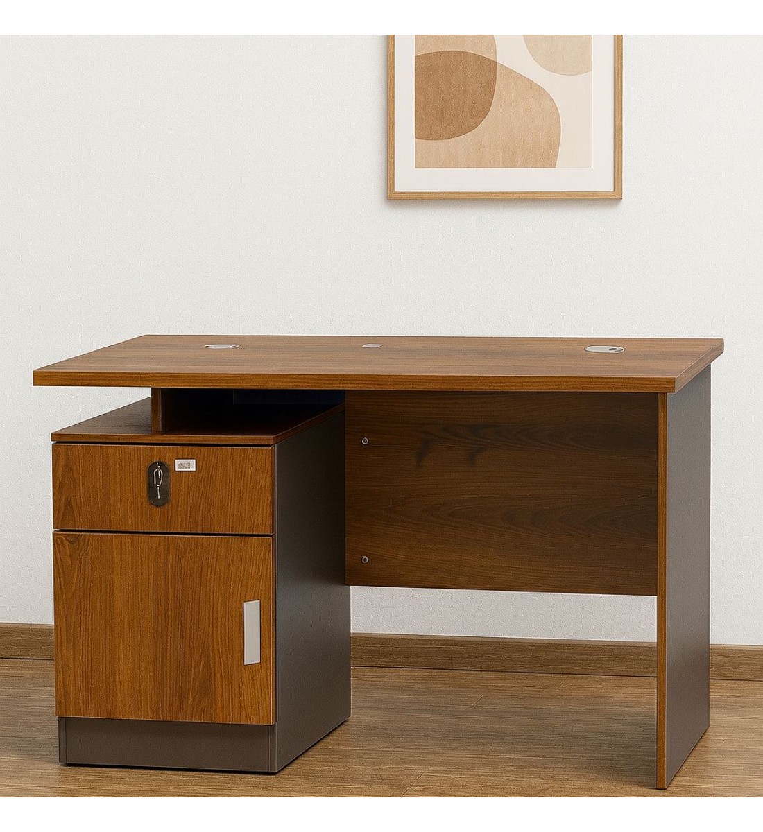 طاولة مكتب 3 درج خشبي خشبي مقاس 100×50×75سم طاولة مكتب 3 درج خشبي خشبي مقاس 100×50×75سم