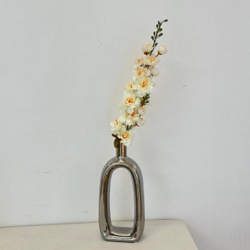 فازه  أنيقة لفازة سيراميكيه بتصميم انسيابي عصري 30×3×3سم