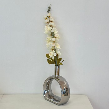 فازه  أنيقة لفازة سيراميكيه بتصميم انسيابي عصري 25×3×3سم