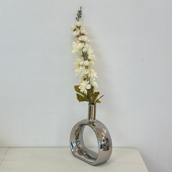 فازه  أنيقة لفازة سيراميكيه بتصميم انسيابي عصري 25×3×3سم