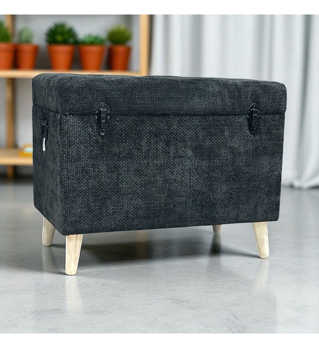 مقعد صندوق سجاد بوكليه اسود71×41×55سم مقعد صندوق سجاد بوكليه اسود71×41×55سم