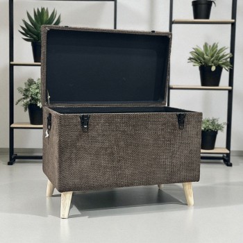 مقعد صندوق  سجاد بوكليه  بني 71×41×55سم 