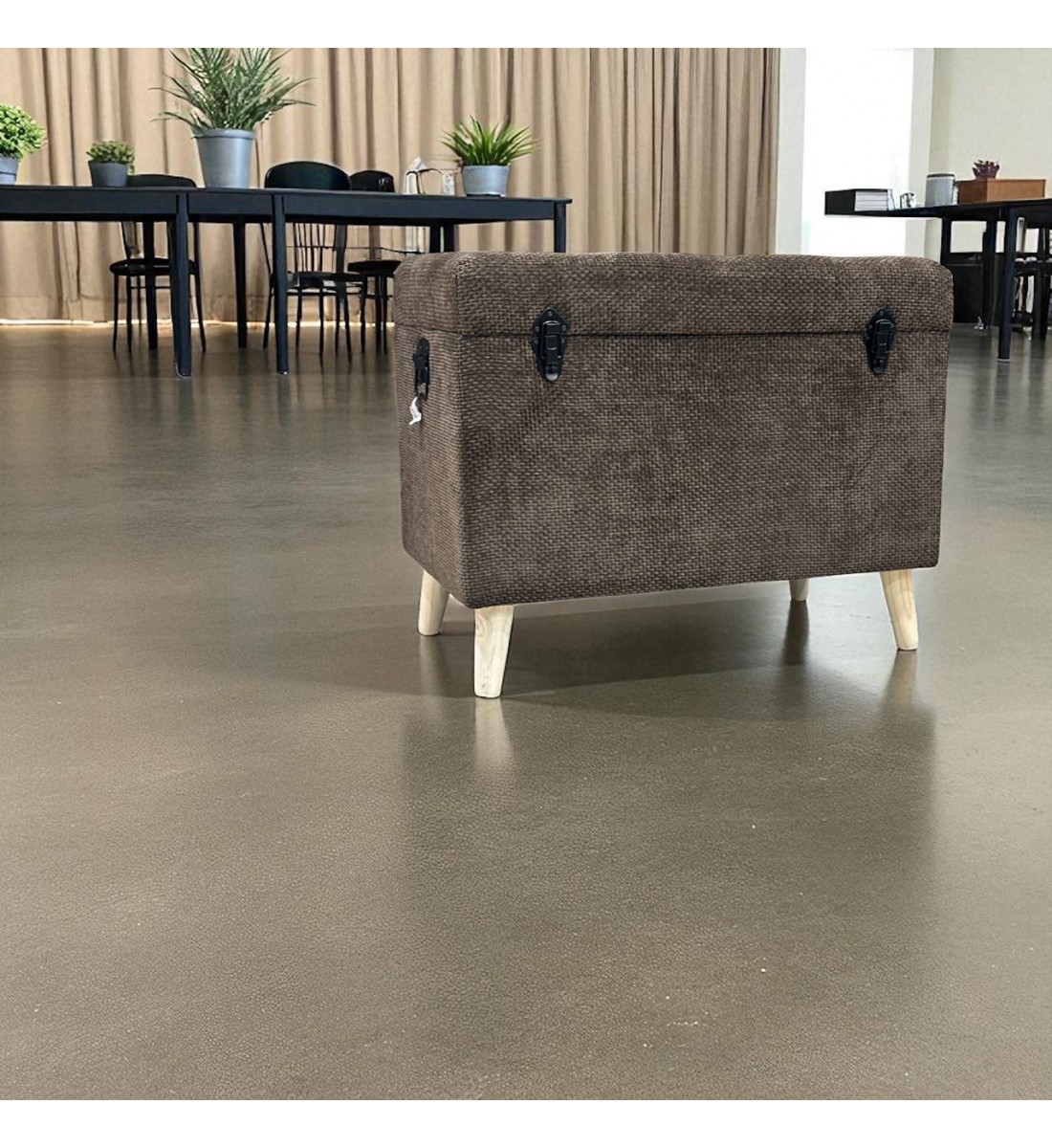 مقعد صندوق سجاد بوكليه بني 64×36×48سم مقعد صندوق سجاد بوكليه بني 64×36×48سم