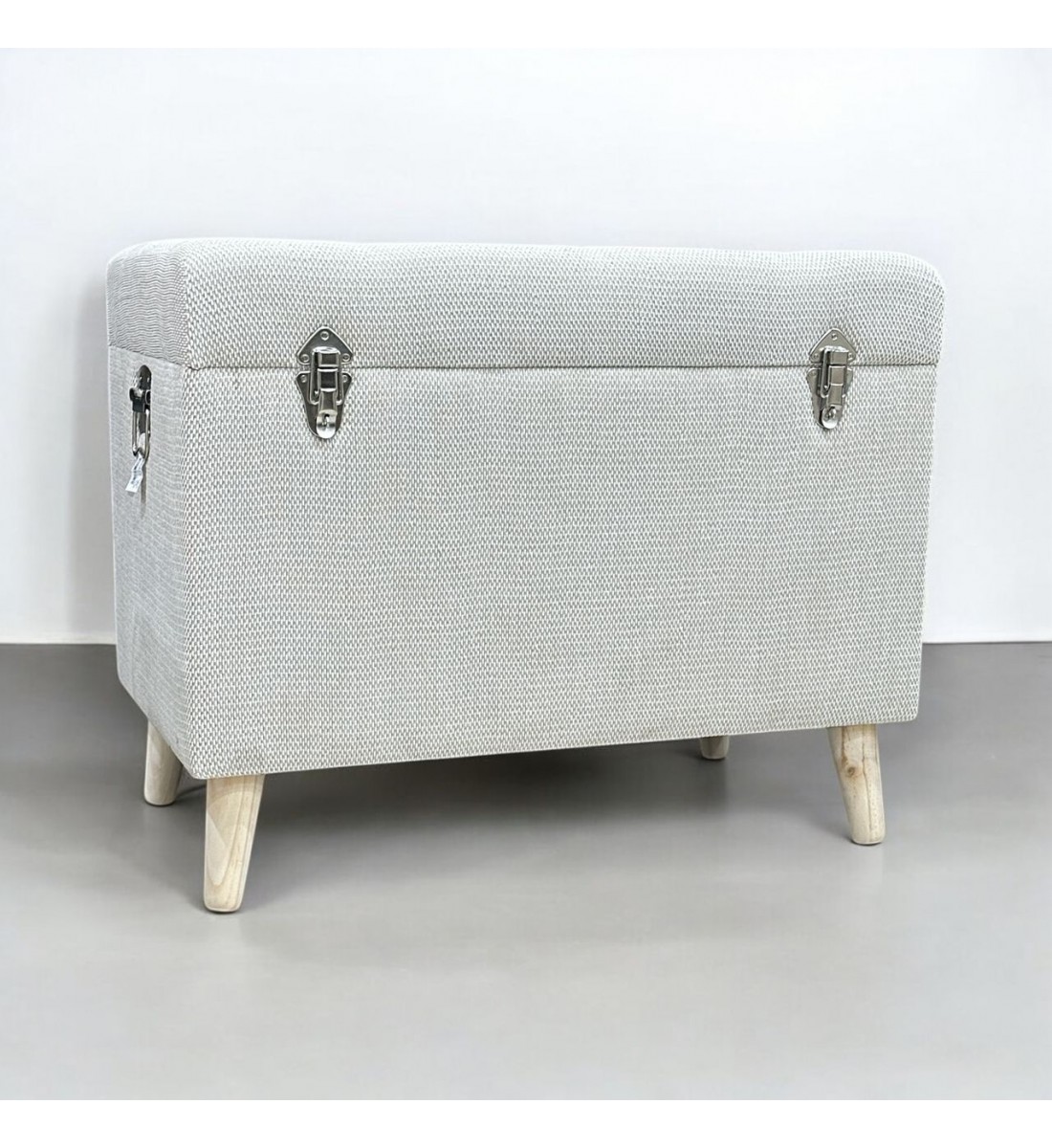 مقعد صندوق  سجاد بوكليه  بيج71×41×55سم 