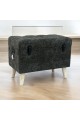 مقعد صندوق سجاد بوكليه رمادي غامق 64×36×48سم مقعد صندوق سجاد بوكليه رمادي غامق 64×36×48سم