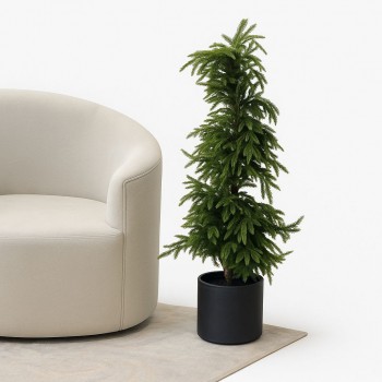 شجر صنوبر  زينة صناعي مع مركن 1.40سم